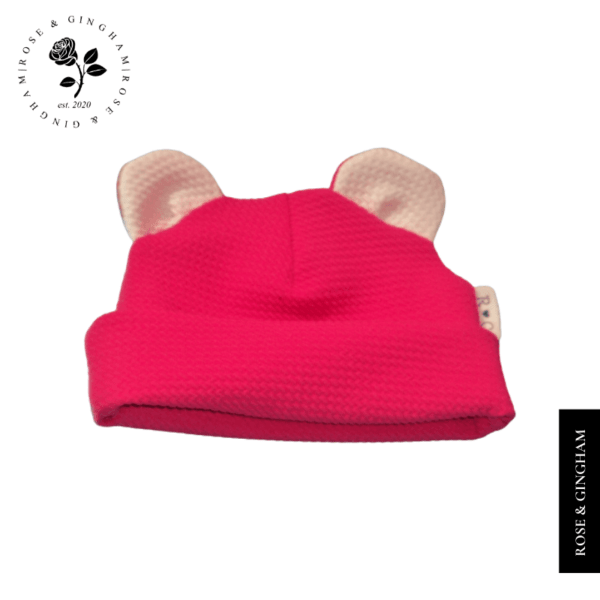 Pink Baby Bear Beanie